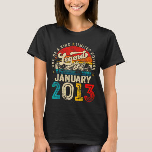 13 Year Old Legend Since January 2013 13th Birthda T-Shirt