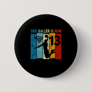 13 Year Old Sketll 13th Birthday Boy 6 Cm Round Badge