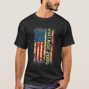 13 Year Old Vintage 2009 American Flag 13th Birth T-Shirt