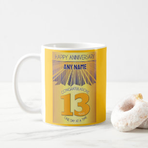 13 Year Sober Anniversary Golden Ray 12 Step Coffee Mug