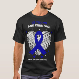 13 Years Cancer Survivor Gifts Women Men Colon Can T-Shirt