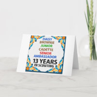 13 Years in Scouting Congratualtions Card
