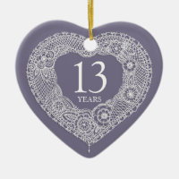 13 years lace anniversary heart photo
