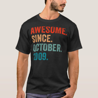 13 Years Old  13th Bday Boys Awesome Since October T-Shirt
