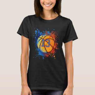 13 Years Old 13th Birthday Basketball Gift For Boy T-Shirt