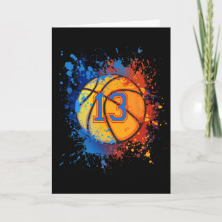 13 Years Old 13th Birthday Sketll Gift For Boys Pa Card