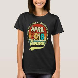 13 Years Old Awesome Since April 2010 13th Birthd T-Shirt