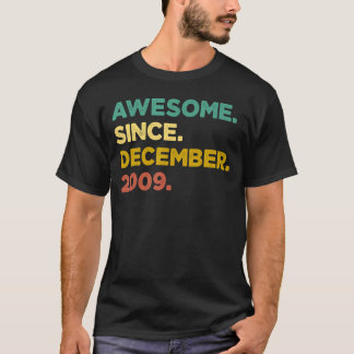 13 Years Old  Awesome Since December 2009 13th Bir T-Shirt