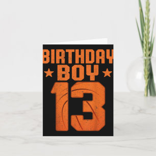 13 Years Old Basketball Player 13th Birthday Boy  Card