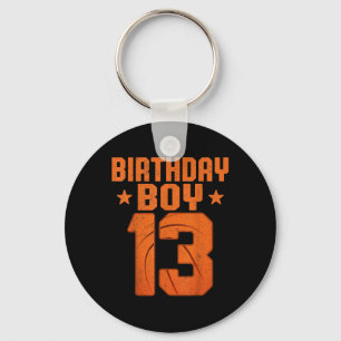 13 Years Old Basketball Player 13th Birthday Boy Key Ring