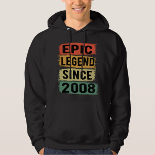 13 Years Old Bday 2008 Epic Legend 13th Birthday Hoodie