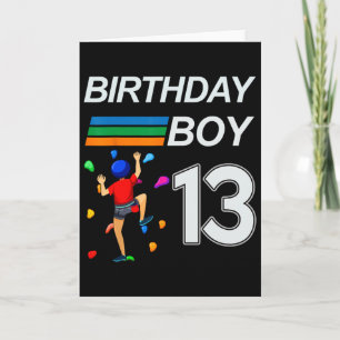 13 Years Old Birthday Bouldering Rock Climbing For Card