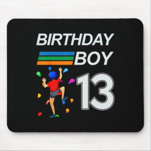 13 Years Old Birthday Bouldering Rock Climbing For Mouse Pad