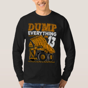 13 Years Old Construction Vehicle 13th Birthday Te T-Shirt