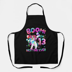 13 Years Old Dabbing Unicorn Gifts 13th Birthday G Apron