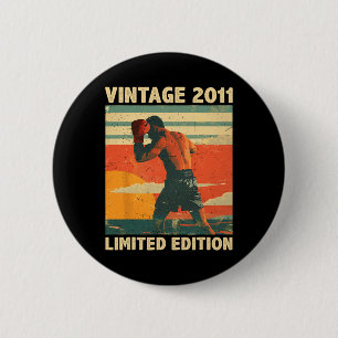 13 Years Old Gift Vintage 2012 Boxing Lover 13th B 6 Cm Round Badge