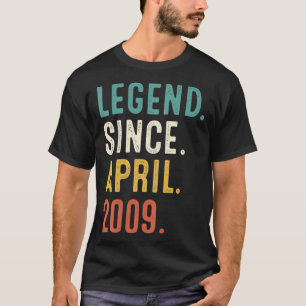 13 Years Old Gifts Legend Since April 2009 13th Bi T-Shirt