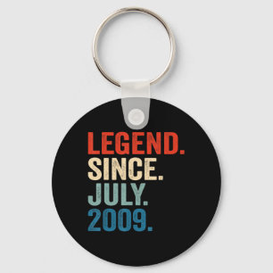 13 Years Old Gifts Legend Since July 2009 13th Bir Key Ring