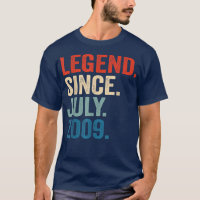 13 Years Old Gifts Legend Since July 2009 13th Bir
