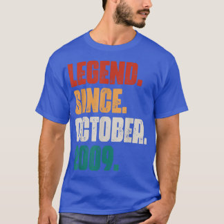 13 Years Old Gifts Legend Since October 2009 13th T-Shirt