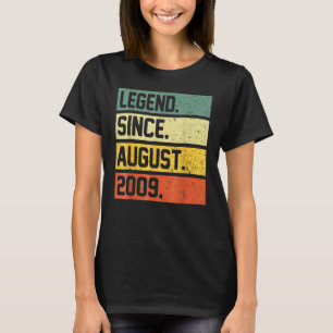 13 Years Old Legend Since August 2009 13th Birthd T-Shirt