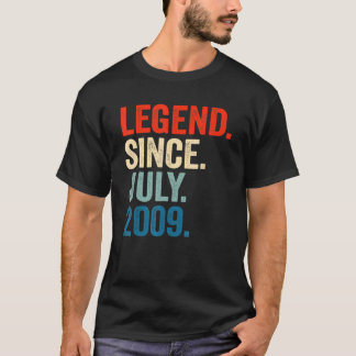 13 Years Old Legend Since July 2009 13th Birthday  T-Shirt