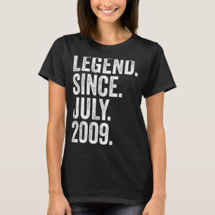 13 Years Old Legend Since July 2009 13th Birthday  T-Shirt