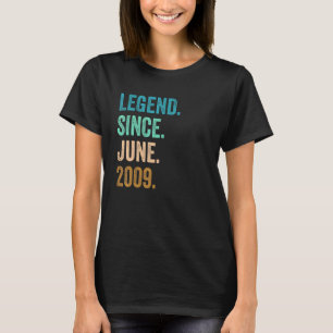 13 Years Old Legend Since June 2009 13th Birthday T-Shirt