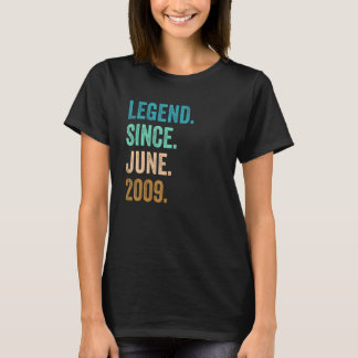 13 Years Old Legend Since June 2009 13th Birthday T-Shirt