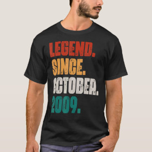 13 Years Old Legend Since October 2009 13th Birth T-Shirt