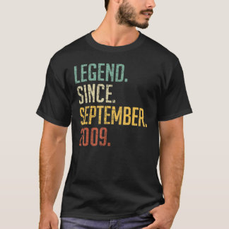 13 Years Old Legend Since September 2009 13th Bir T-Shirt