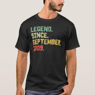 13 Years Old  Legend Since September 2009 13th Bir T-Shirt