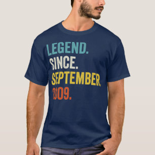 13 Years Old Legend Since September 2009 13th Birt T-Shirt