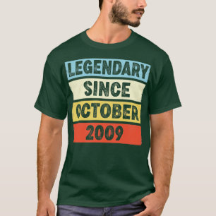 13 Years Old Legendary Since October 2009 13th Bir T-Shirt