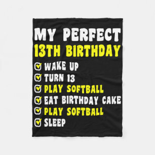 13 Years Old My Perfect 13th Birthday Softll 13th Fleece Blanket