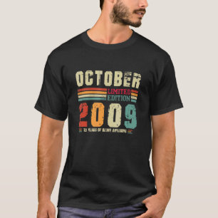 13 Years Old Retro Birthday Awesome Since October T-Shirt