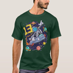 13 Years Old Space Shuttle Astronaut 13th Birthday T-Shirt