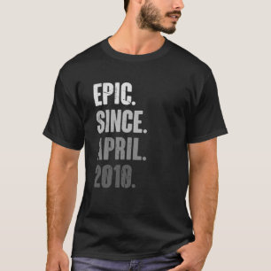 13 Years Old Vintage 2010 April Birthday 13th Deco T-Shirt