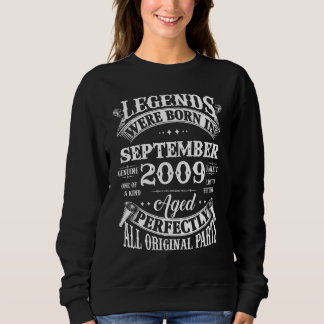 13rd Birthday Legends Born In September 2009 13 Y Sweatshirt