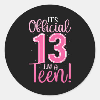 13Th 13 Years N Nager Classic Round Sticker