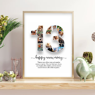 13th Anniversary Personalized Poster