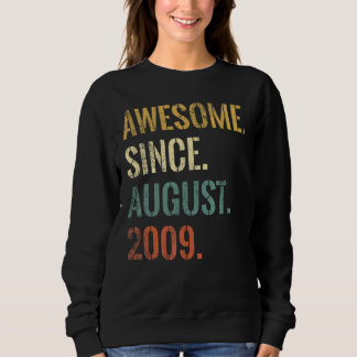 13th Birthday 13 Year Old Awesome Since August 200 Sweatshirt