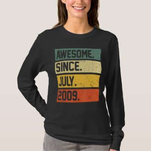 13th Birthday  13 Year Old Awesome Since July 2009 T-Shirt