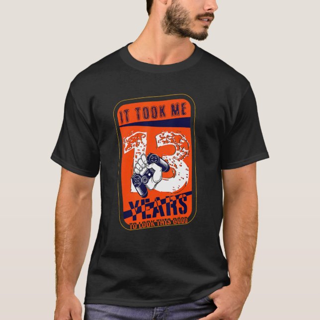 13th Birthday 13 Years Old Kids Bmx Bike T-Shirt (Front)