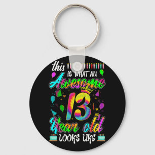 13th Birthday Awesome 13 Year Old Looks Like Key Ring