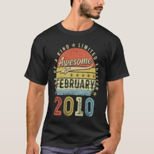 13th Birthday Awesome Since February 2010 13 Year T-Shirt