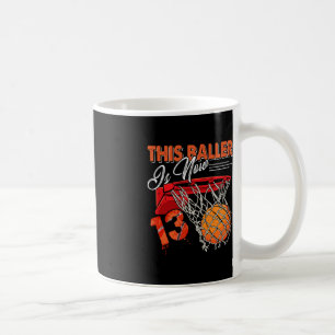 13th Birthday Basketball Fun 13 Years Old Kids Gi Coffee Mug