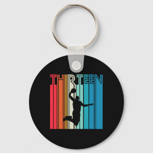13th Birthday Basketball Lover Gift 13 Years Old R Key Ring