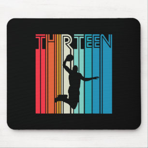 13th Birthday Basketball Lover Gift 13 Years Old R Mouse Pad