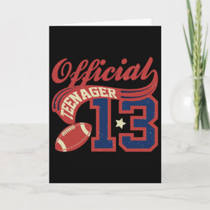 13th Birthday Boy Official Teenager 13 Yrs Old Foo Card